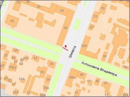 Білборд, Бігборд (Борд)   у Дніпро (Дніпропетровськ), 3x6  Бандери (кол. Шмідта) вул., 18 - Антоновича вул. (колиш. Свердлова ул.) схема
