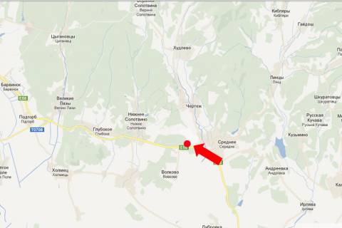 Билборд A в Середньому, 3x6  Траса Київ-Чоп, в бік м. Ужгород, біля виноградників схема