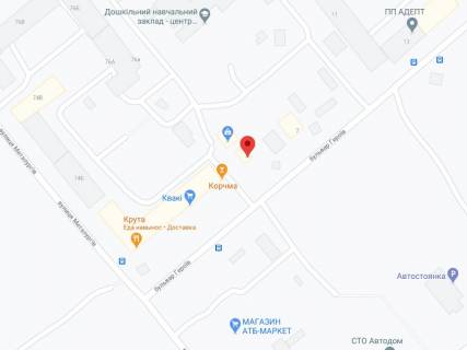 Билборд A в Каменское (Днепродзержинск) Героїв бул., 5, аптека "Мед Сервіс", №Дп039, прайс за ролик 10 сек 1 вихід/5 хвилин, з 8:00-22:00. Розрахунок для інших параметрів трансляції уточнюйте у менеджера. схема