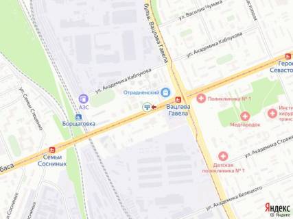 Призма A в Киеве Гузара пр. (колиш. Комарова), 42, в сторону просп. Леся Курбаса (50-річчя Жовтня) - 322600 схема