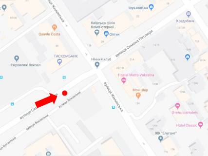 Citylight A in Kyiv, 1.8x1.2  Petluri st. (kolis. st. Kominternu) navproti 30, v storonu st. Saksagans'kogo scheme