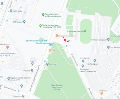 Билборд B в Днепр (Днепропетровск), 6х3  Запорізьке шосе, в районі перехрестя з просп. Богдана Хмельницького (Героїв Сталінграда), на світлофорі схема