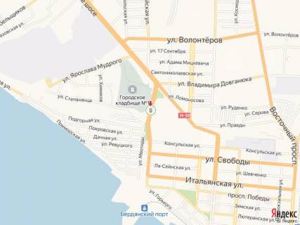 Ситилайт A в Бердянске Западный пр., спуск схема