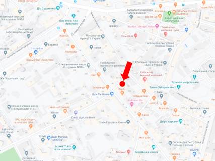 Ситилайт B в Киеве, 1.8x1.2  Гончара вул. 31/28 - Ярославів Вал, в сторону Галицька площа (Перемоги пл.) схема