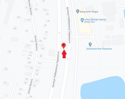 Бэклайт A в Днепр (Днепропетровск) Набережна Перемоги вул., 9Б, навпроти, в центр схема