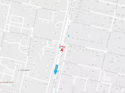 Билборд A в Харькове, 3x6  просп. Льва Ландау (50-річчя СРСР), 148 - Камишева вул., в центр схема