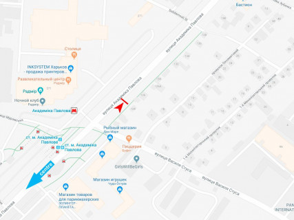 Призма A в Харькове, 3x6  Павлова вул., 122, ст.м. "Академіка Павлова", з центру - 667135 схема