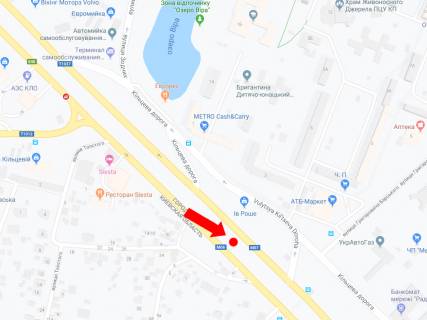 Prismatron, Prism A in Kyiv, 3x6  Kil'ceva doroga - st. Grigorovica-Bars'kogo, rozdil'nik, v napramku Odes'koi pl. - 305740 scheme