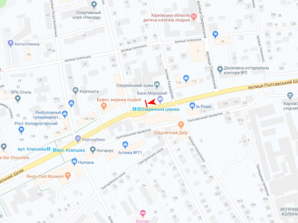 Ситилайт A в Харькове, 1.8x1.2  Полтавський Шлях вул., 120, Озерянська церква схема