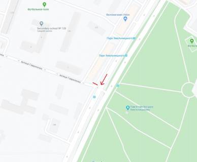 Билборд A в Днепр (Днепропетровск), 6х3  просп. Богдана Хмельницького (Героїв Сталінграда), буд. №24 - вул. Лікаря Ребініна (Гавриленка), рух до вул.Тітова схема