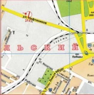 Билборд B в Херсоне Нафтовиків вул., сайон М'ясокомбінату схема