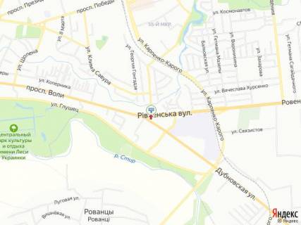 Билборд A в Луцке, 3х6  Київський майдан_біля податкової схема
