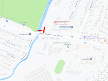 Билборд B в Хмельницком Проскурівського Підпілля вул., поліклініка МВС схема