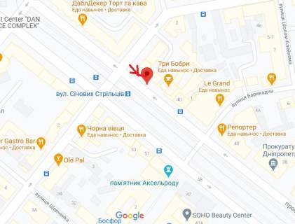 Ситилайт B в Днепр (Днепропетровск), 1.2х1.8  просп. Дмитра Яворницького (Карла Маркса) в районі буд. 42 схема