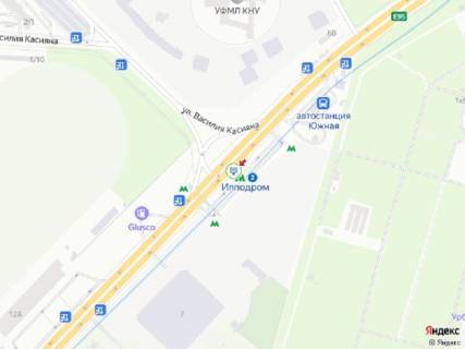 Скроллер B в Киеве Глушкова пр. - Касіяна вул., ст.м. "Іподром", з центру - 382224 схема