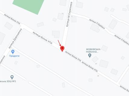 Билборд A в Жовкве Воїнів УПА вул., 14 схема