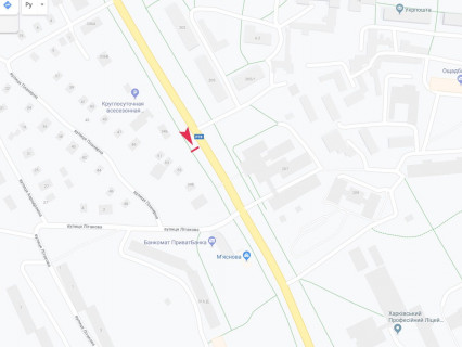 Билборд A в Харькове, 3x6  Аерокосмічний (кол. Гагаріна) пр. - Планерна вул., 53, з центру схема