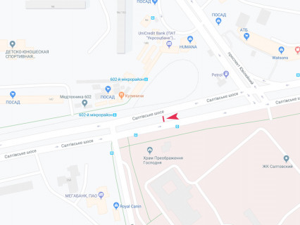 Билборд A в Харькове, 3x6  Салтівське шосе, 264а, в центр схема