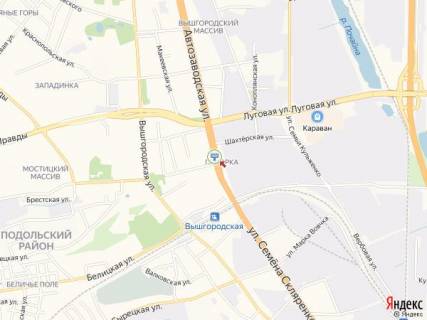 Билборд B в Киеве Автозаводська вул., 11 схема