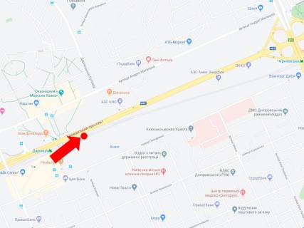 Призма A в Киеве, 6x3  Броварський пр., 400м від мосту по Будівельників вул., в бік ст. м. "Дарниця" - 228611 схема