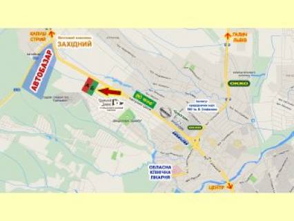 Билборд  в Ивано-Франковске, 3x6  Калуське шосе, автобазар, (3) схема