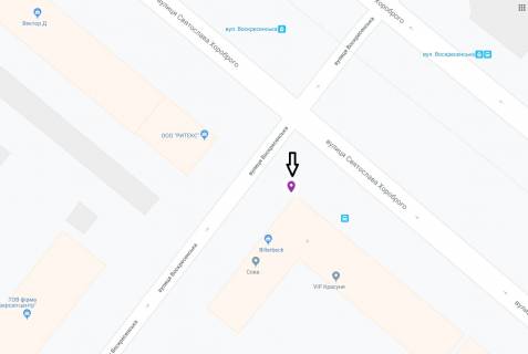 Беклайт A у Дніпро (Дніпропетровськ) Святослава Храброго ул. (бывш. Чкалова ул.), 31 - Воскресенская ул. (бывш. Ленина ул.) схема