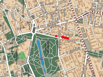 Билборд A в Одессе, 3x6  Академічна вул. (кол. Піонерська вул.), 16А / Добровольців вул. (Маршала Говорова)., в бік 10-го Квітня пл. схема