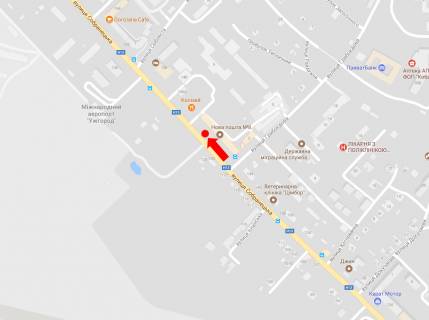 Билборд A в Ужгороде, 3x6  Собранецька вул., 146, біля Нової пошти, з центру схема