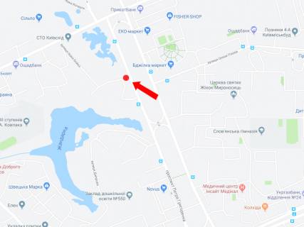 Билборд  в Киеве, 3x6  Григоренка пр., 2, навпроти, в сторону вул. Здолбунівська, Дарницького шосе схема