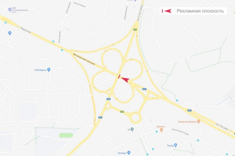 Нестандарт A в Харькове, 3x24  Героїв Харкова (кол. Московський) пр. - Окружна дор., в'їзд у місто схема