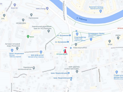 Billboard B in Kharkiv, 3x6  Воскресенская вул. - Бугримової пл., Цирк scheme