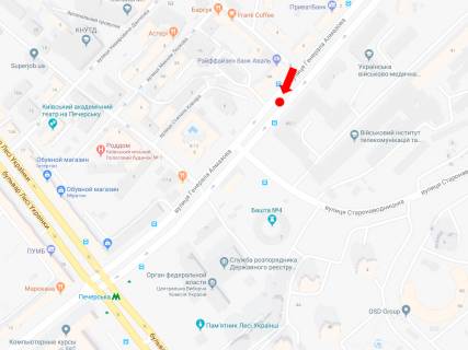 Скролер, Скрол  у Києві, 1.8x1.2  Алмазова вул. (колиш. Кутузова вул.), 4а, в сторону м. Печерська, роздільник - 445570 схема