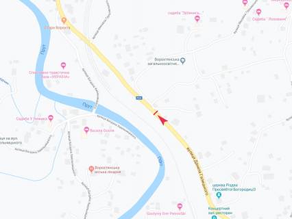 Білборд, Бігборд (Борд)  A у Ворохті, 3x6  смт Ворохта, Данила Галицького вул. схема