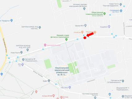 Билборд  в Харькове, 3x6  Проскури вул., 12 / вул. Астрономічна, біля магазину "Prostor", в центр схема