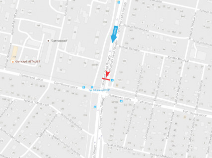 Призма B в Харькове, 3x6  просп. Льва Ландау (50-річчя СРСР), 126 - Салтівське шосе, з центру - 666241 схема