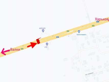 Билборд B в Травневе (Травневе), 3x6  Траса Київ - Харків - с. Травневе, АЗС "ANP", у бік м. Харків схема