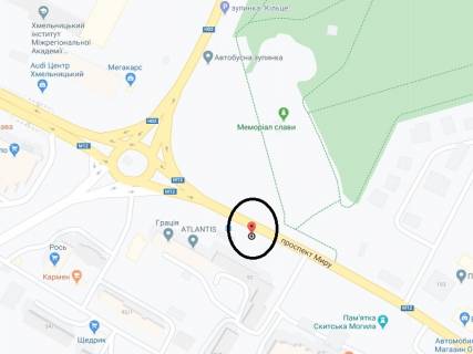 Billboard A in Khmelnitsky, 3х6  st. Zaricans'ka (koledz) scheme