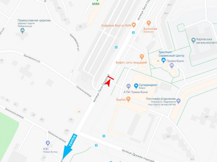 Призма A в Харькове, 3x6  Леся Сердюка (Командарма Корка) вул., 36, Клас, з центру - 667403 схема