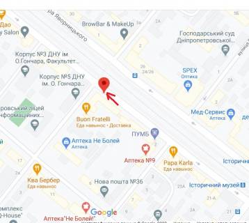 Ситилайт B в Днепр (Днепропетровск), 1.2х1.8  просп. Дмитра Яворницького (Карла Маркса) в районі буд. 33 схема