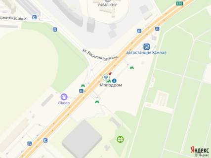 Билборд B в Киеве Глушкова пр. - Касіяна вул., ст.м. "Іподром", з центру схема