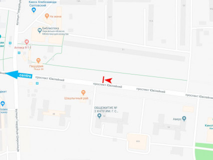 Билборд A в Харькове, 3x6  просп. Ювілейний (П'ятдесятиріччя ВЛКСМ )., 51, (1), Шашличний рай, в центр схема