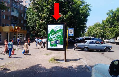 Ситилайт  в Черкассах, 1.8x1.2  Гоголя вул. / Смілянська вул., з боку Центрального ринку фото 1