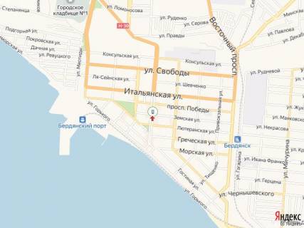 Ситилайт B в Бердянске Азовский пр., 37 - Земская ул. схема