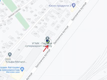 Билборд B в Кременчуге Залізнична вул. - Леонова вул., 96 схема
