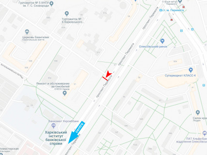 Билборд A в Харькове, 3x6  Перемоги пр., 55е, в центр схема