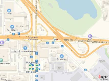 Scrolller, Scroll A in Kyiv Bandery av. (byvs. Moskovskij) - st. Bogatyrskaa, razdelitel', v storonu TRC Gorodok, Asan, Epicentr - 293244 scheme