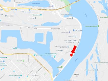 Prismatron, Prism A in Kyiv, 3x6  Naberezno-Ribal's'ka st., pered Podil's'ko-Voskresens'kim mostom, v bik Podolu - 214699 scheme
