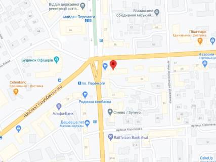 Видеоборд A в Виннице Коцюбинського пр., 35, аптека "Конекс", прайс за ролик 10 сек 1 вихід/5 хвилин, на двосторонньому екрані, від 144 виходів на день. Розрахунок для інших параметрів трансляції уточнюйте у менеджера. - 301256 схема