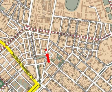 Билборд B в Одессе, 3x6  Краснова вул., 3, біля банку "Південний", в центр схема
