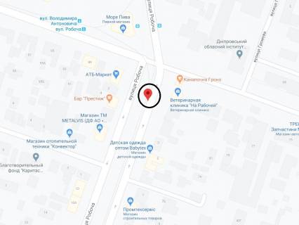 Билборд B в Днепр (Днепропетровск), 6х3  вул. Робоча, 1, біля світлофора, з центру схема